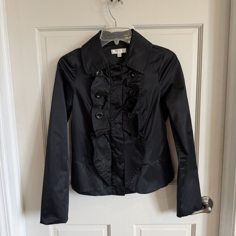 Kenar Jacket Women's Size small Ruffle Black sexy